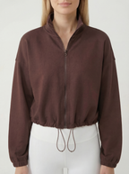 Flex Cropped Fleece, Coffee REVIEW xx