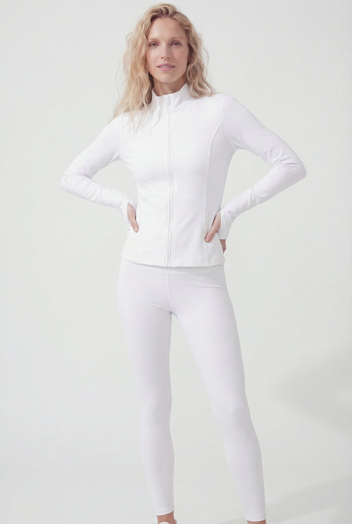 Ballerina Zip-Up Fleece, White