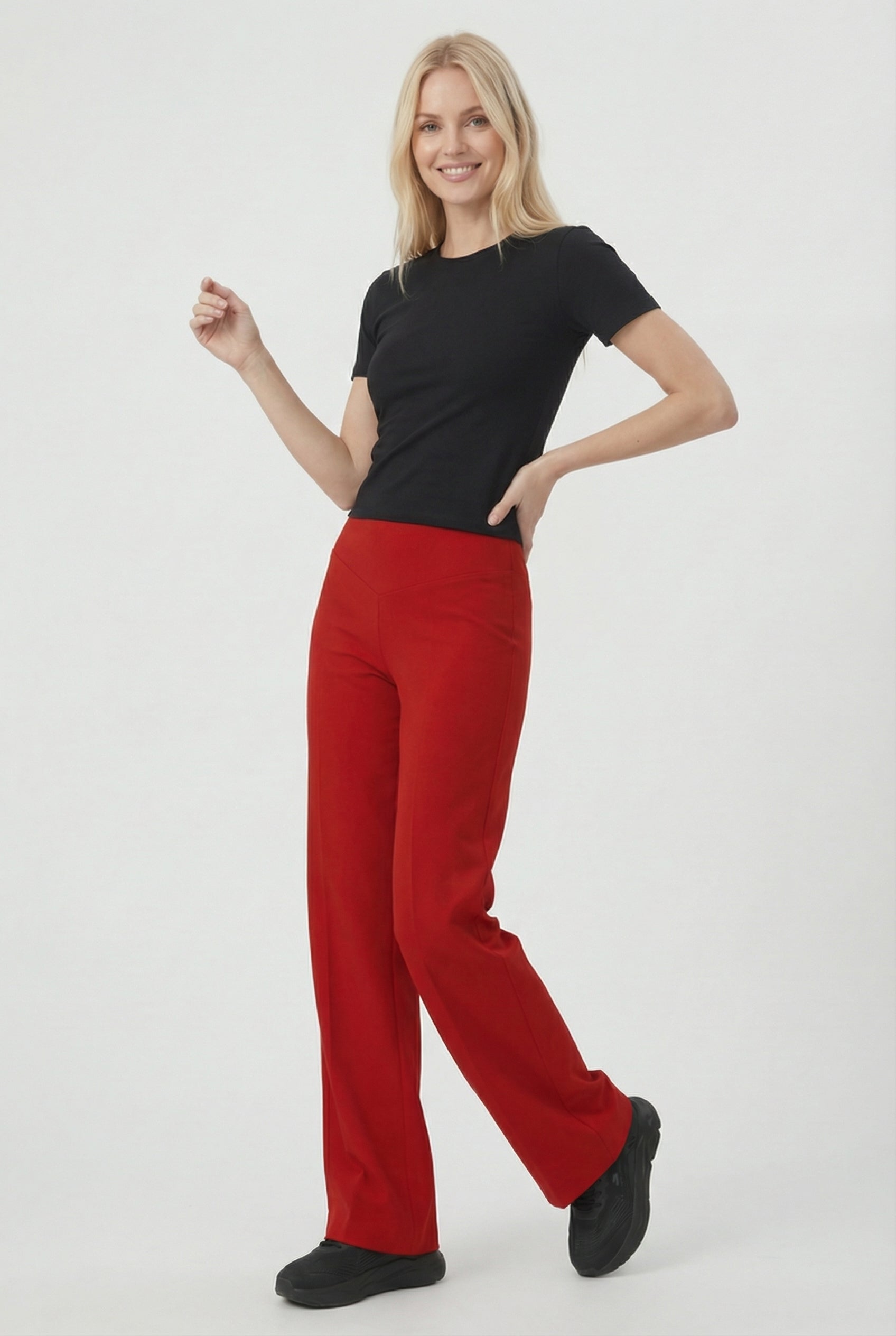 FlexFlow® High-Waist Leggings, Cranberry