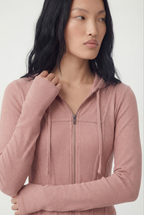 RibFlex® Cropped Ribbed Hoodie, Pink REVIEW xx