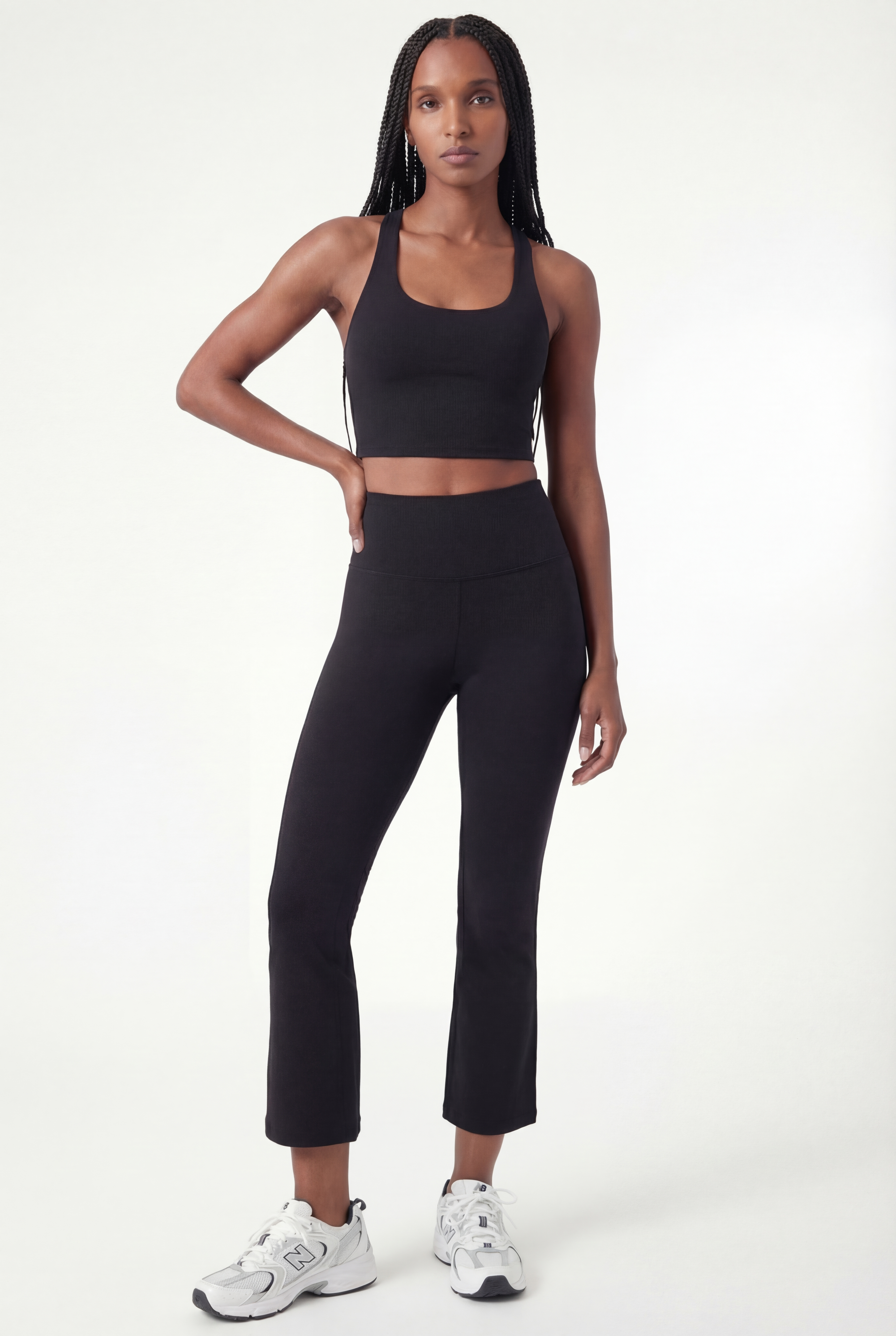 Micro-Flare Sculpt Training Pants, Black