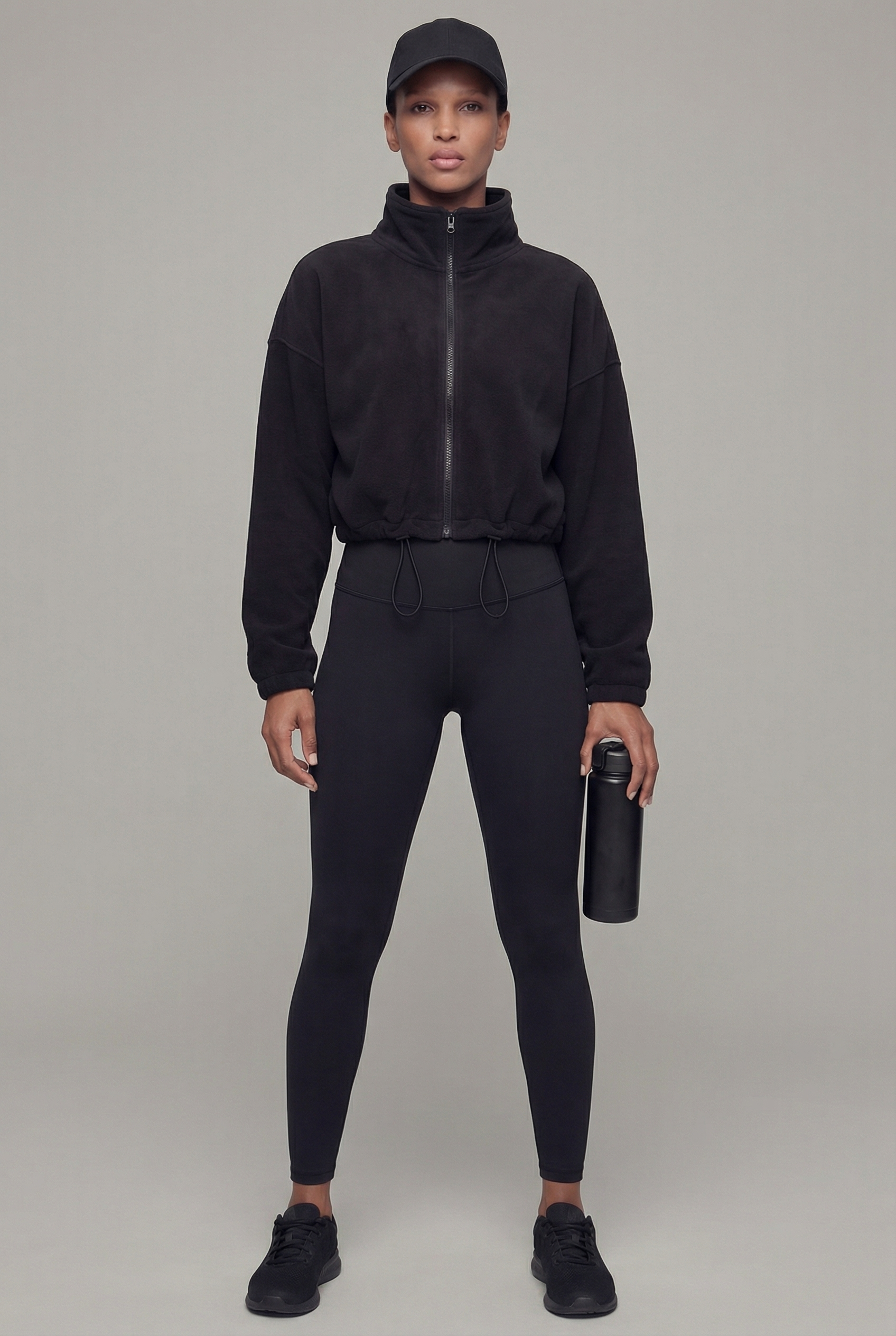 Flex Cropped Fleece, Black REVIEW xx
