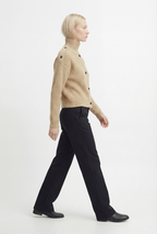 Ribbed High Collar Cardigan, Barley REVIEW xx