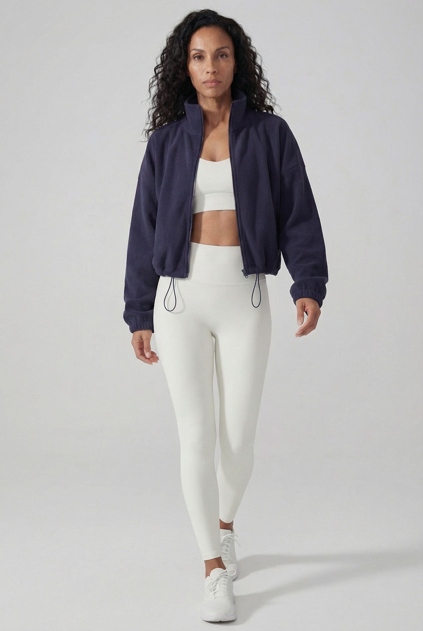 Flex Cropped Fleece, Navy Blue REVIEW xx