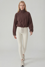 Flex Cropped Fleece, Coffee REVIEW xx