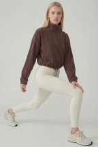 Flex Cropped Fleece, Coffee REVIEW xx