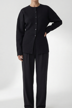 Soft Shape Button Cardigan, Black REVIEW xx